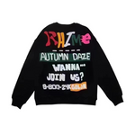 Rhime X 24KGoldn Party Call Crewneck Sweatshirt Black
