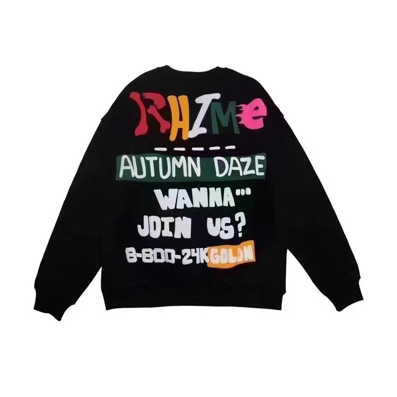 Rhime X 24KGoldn Party Call Crewneck Sweatshirt Black