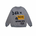 Rhime X 24KGoldn Party Call Crewneck Sweatshirt Gray
