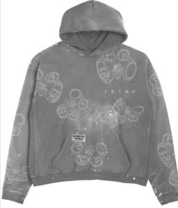 Rhime Floralien Hoodie Gray