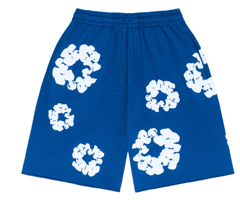 Denim Tears The Cotton Wreath Shorts Royal Blue