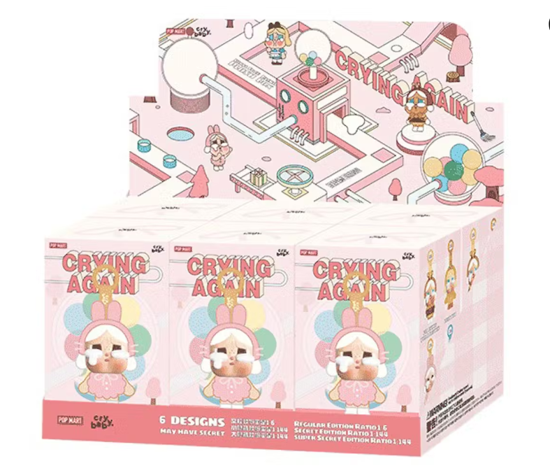 Pop Mart CryBaby Crying Again Series Vinyl Face Plush Sealed Case