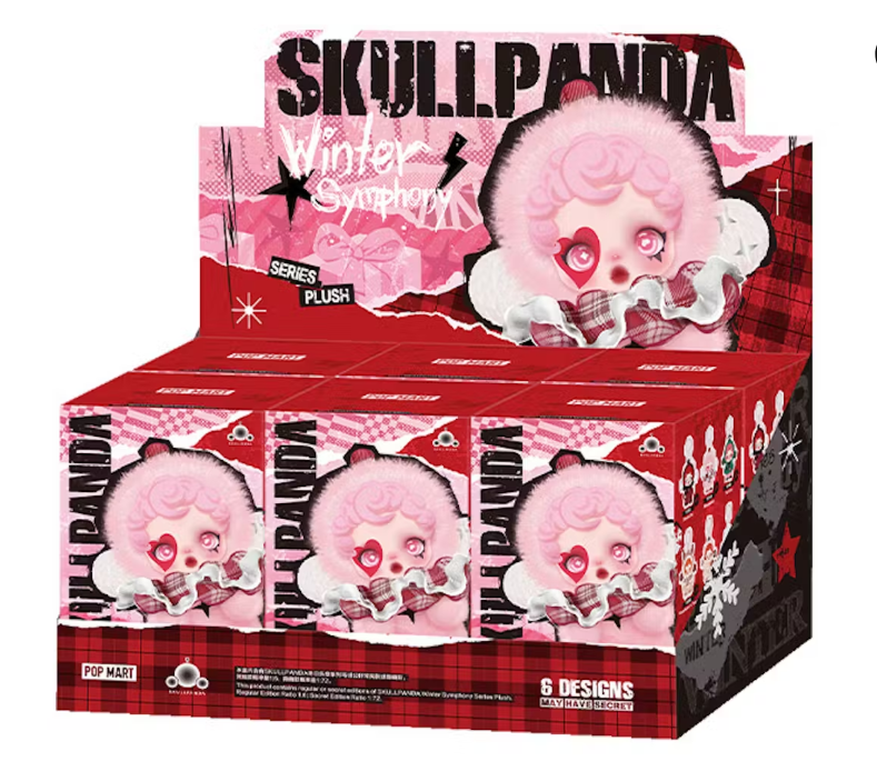 Pop Mart SKULLPANDA Winter Symphony Series Vinyl Face Plush Pendant Sealed Case