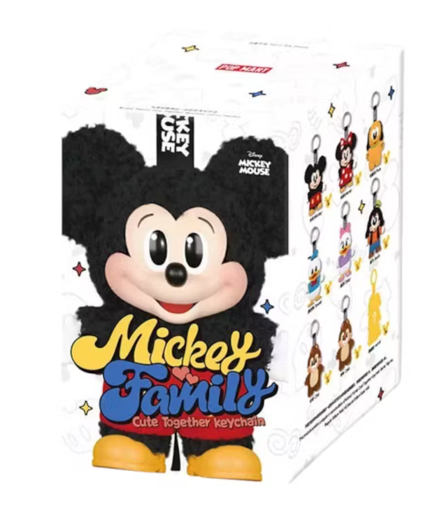 Pop Mart Disney Mickey Family Together Series Plush Keychain Sealed Case