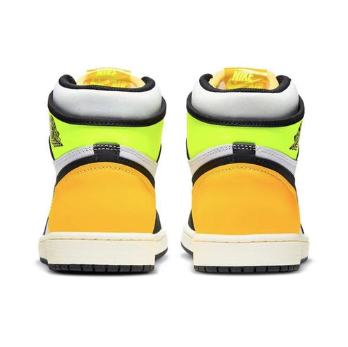 Jordan 1 Retro High White Black Volt University Gold