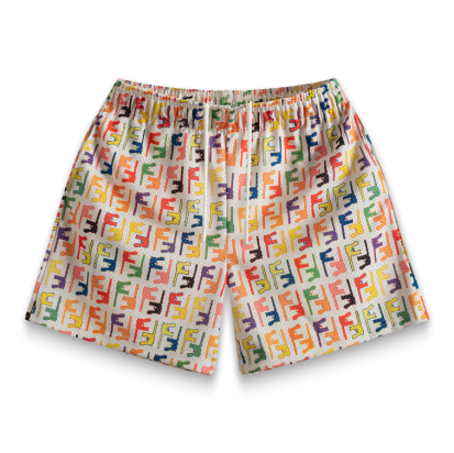 Bravest Studios Cream Gunner Multicolor Shorts