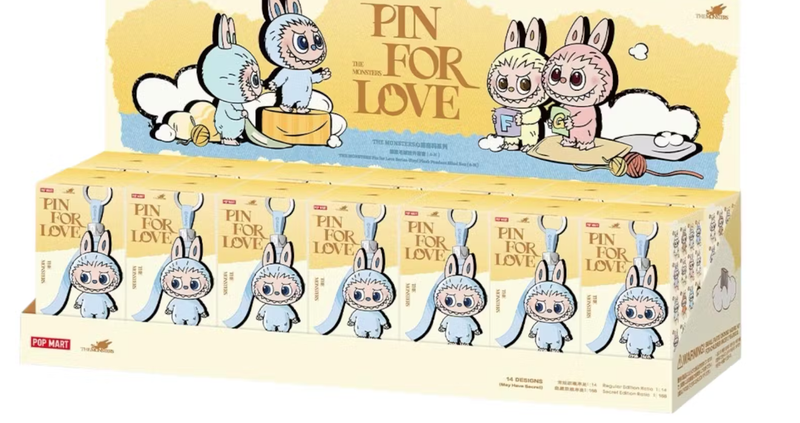 Pop Mart Labubu The Monsters Pin forLove Series Vinyl Plush Pendant (A-M) Sealed Case