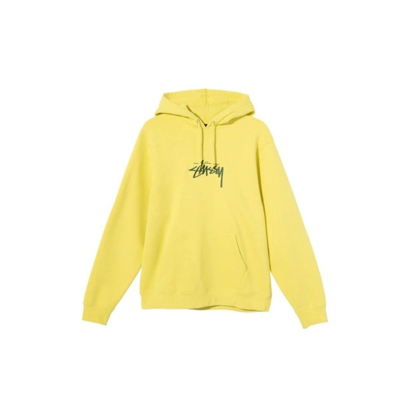 Stussy Logo App Hoodie - Lemon