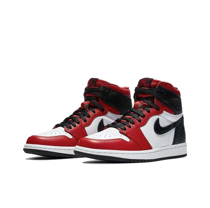 Jordan 1 Retro High Satin Snake Chicago (W）