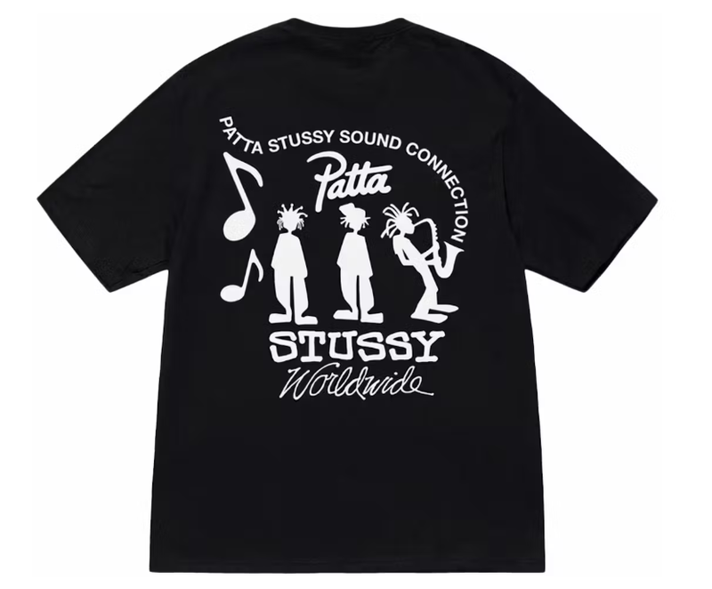 Stussy x Patta Sound Connection Tee Black