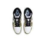 Jordan 1 Mid Metallic Gold Black White