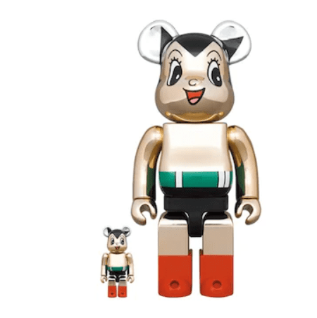 Bearbrick Astro Boy Chrome Ver. 100% & 400% Set