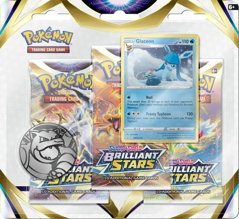 Pokemon Brilliant Stars 3 pack blister (Glaceon)