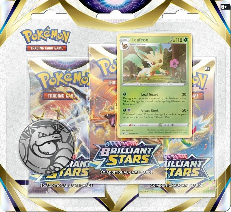 Pokemon Brilliant Stars 3 pack blister (leafeon)