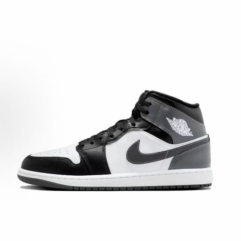 Jordan 1 Mid Black White Iron Grey