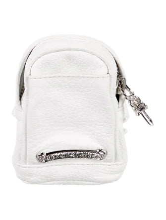 Chrome Heart Leather Mini Bag White