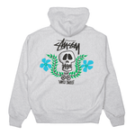 Stussy Skull Crest Zip Hoodie Ash Heather