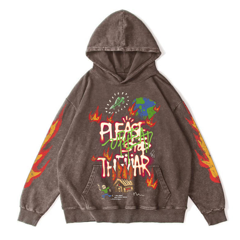 Uphead Peace Hoodie Brown