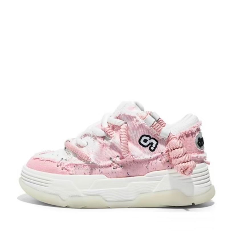 CN Denim Bread Shoes-Pink