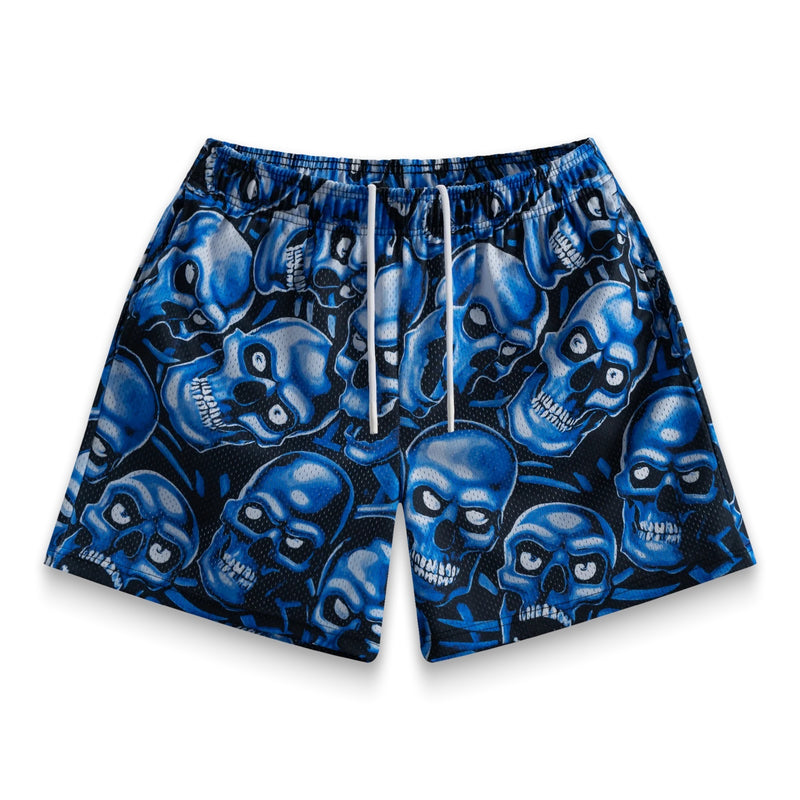 Bravest Studios Blue Skully Shorts