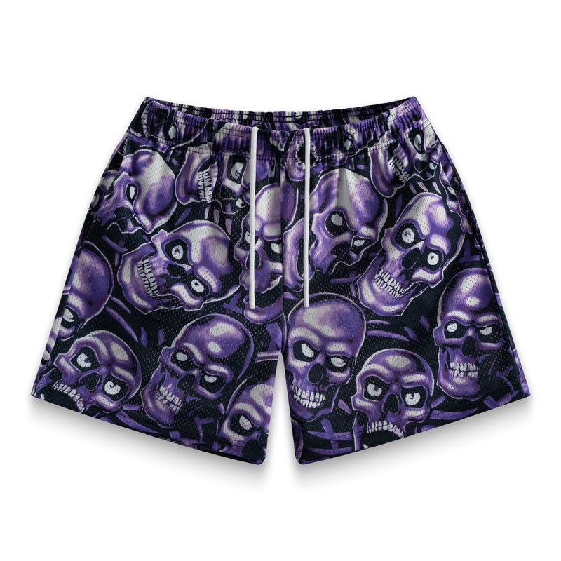 Bravest Studios Purple Skully Shorts