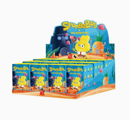 Pop Mart Labubu The Monsters Spongebob Series Sealed Case