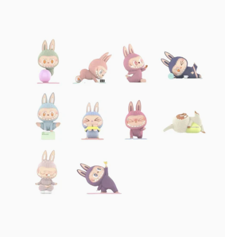Pop Mart Labubu The Monsters Lazy Yoga Series Figures Sealed Case