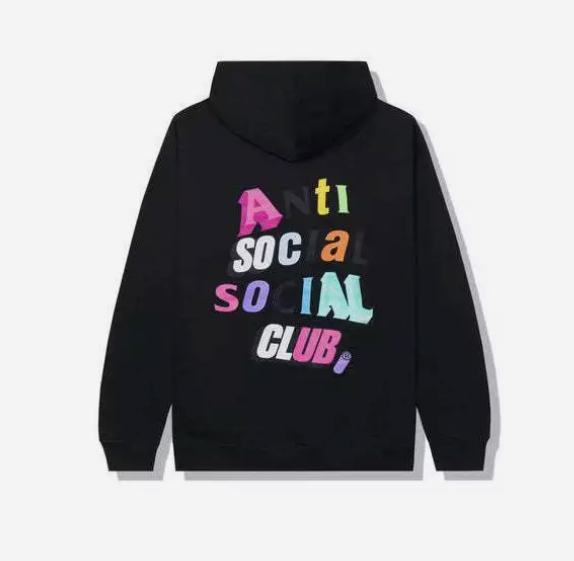 Anti social social club the real me hoodie - black