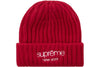 Supreme Classic Logo Chunky Ribbed Beanie Red