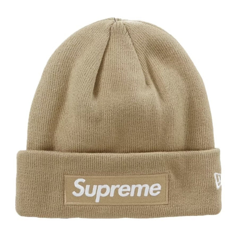 Supreme New Era Box Logo Beanie (FW23) Dark Sand