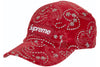 Supreme Velvet Paisley Camp Cap Red