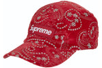 Supreme Velvet Paisley Camp Cap Red