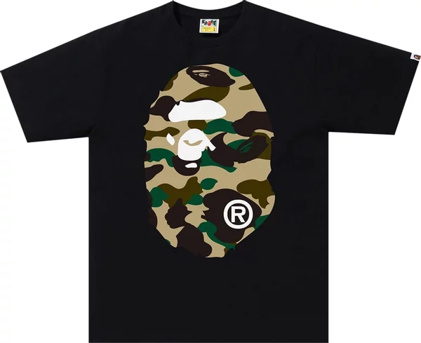 BAPE Color Camo Big Ape Head Tee Black/Yellow