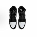 Jordan 1 Mid Black White Iron Grey