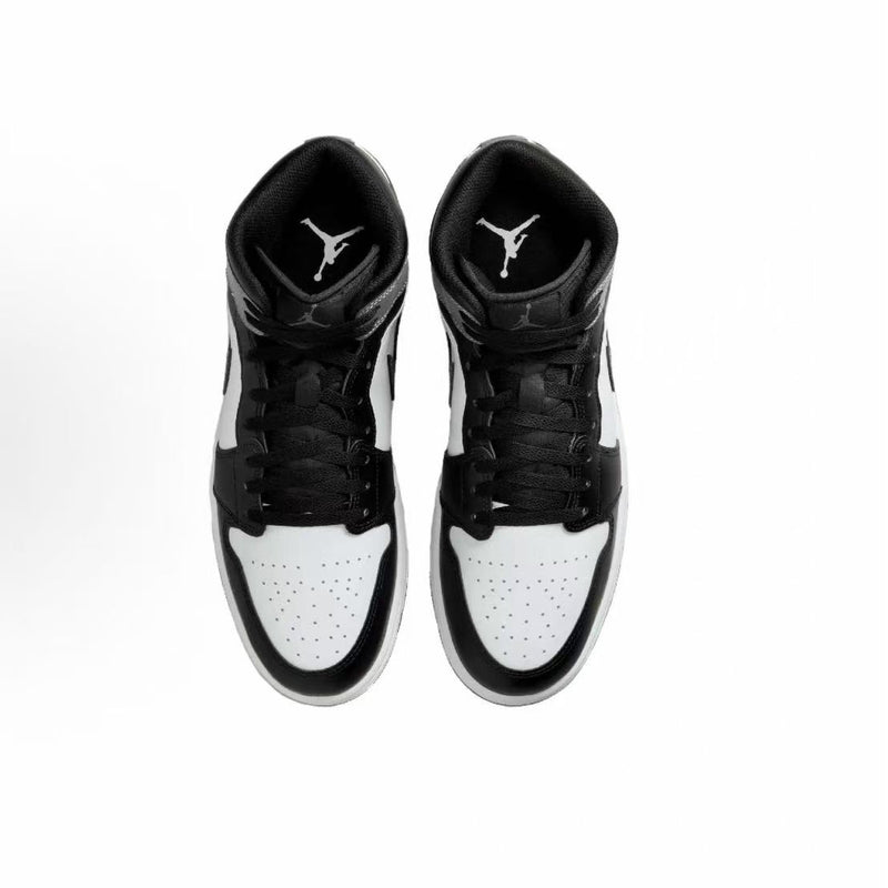 Jordan 1 Mid Black White Iron Grey