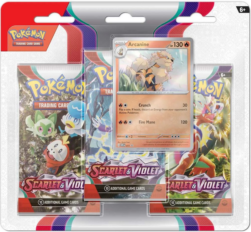 Pokemon Scarlet & Violet 3 Pack Blister [Arcanine] - SV01: Scarlet & Violet Base Set (SVI)
