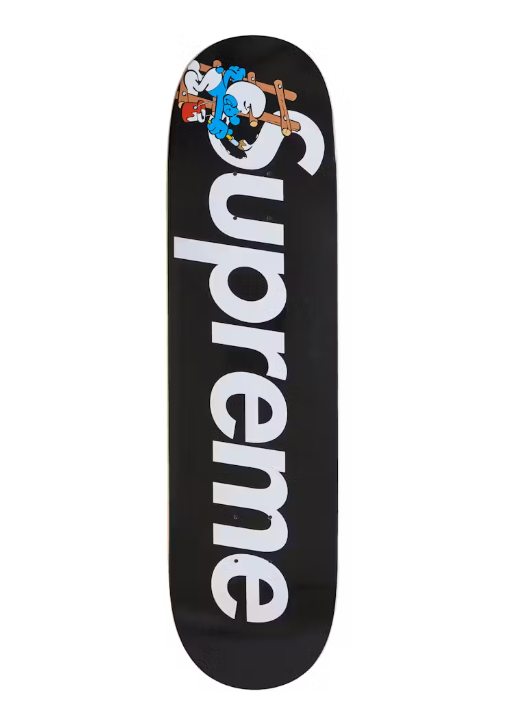 Supreme Smurfs Skateboard Black