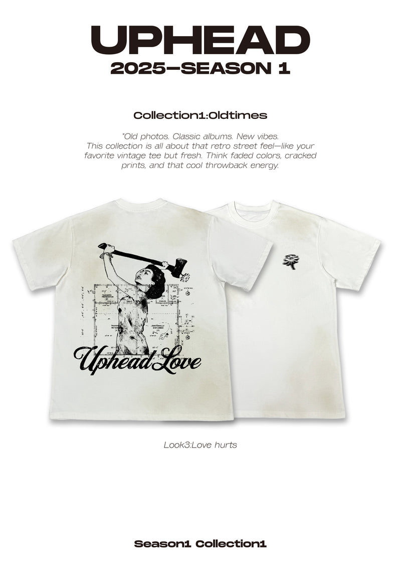 UPHEAD WHITE FLOWER TEE