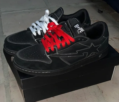 BapeSta Indigo Studios LA Sneaker “Travis Scott” Triple Black – Uphead