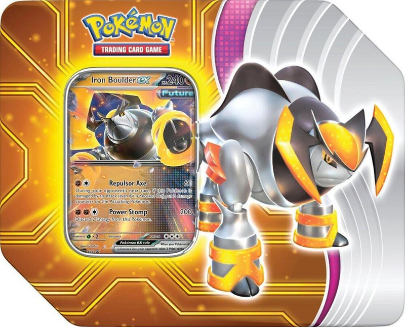 Pokemon Paradox Destinies Tin [Iron Boulder ex] - Miscellaneous Cards & Products (MCAP)