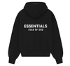 Fear of God Essentials Classic Fleece Zip-Up Hoodie Jet Black