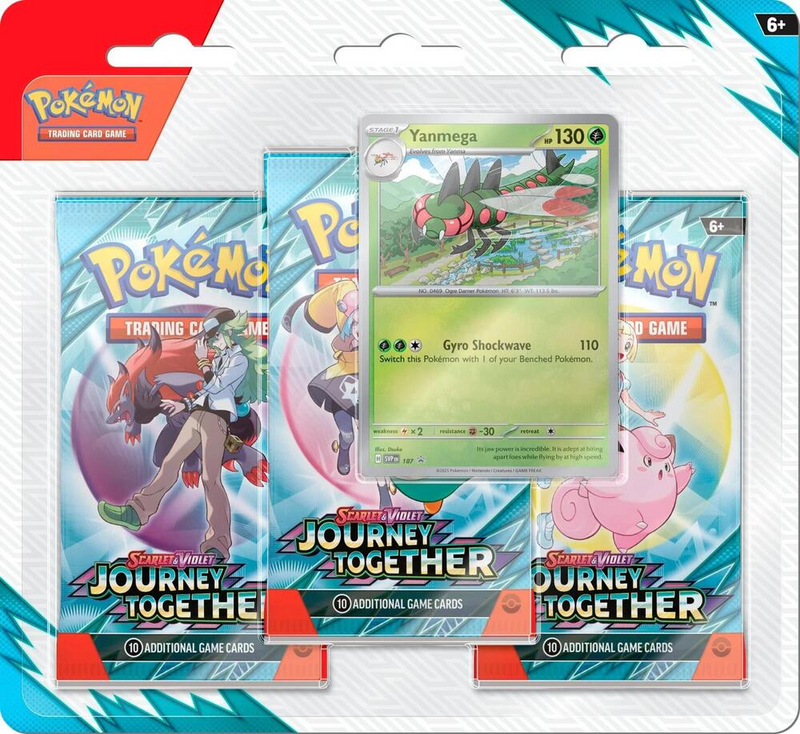 Pokemon Journey Together 3 Pack Blister [Yanmega] - SV09: Journey Together (JTG)