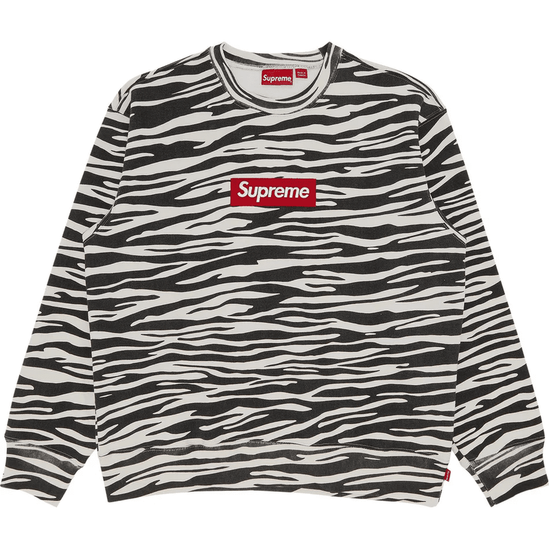 Supreme Box Logo Crewneck (FW22) Zebra