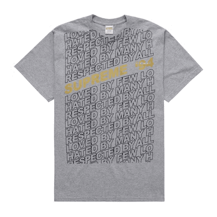 Supreme Respected Tee Heather Grey