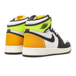 Jordan 1 Retro High White Black Volt University Gold (GS)