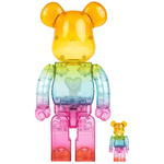 Bearbrick x Emotionally Unavailable Gradient Heart 100% & 400% Set Multi