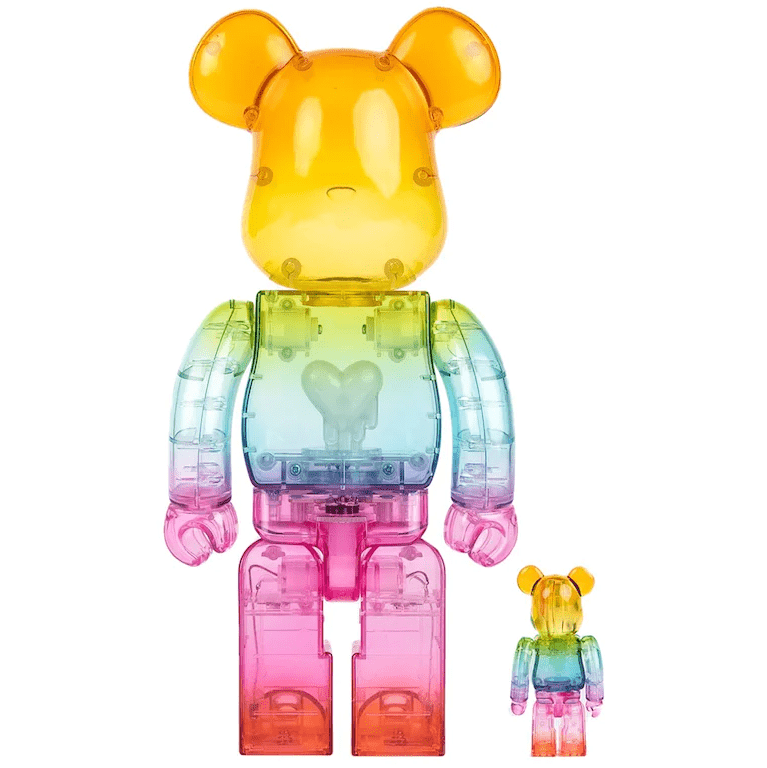 Bearbrick x Emotionally Unavailable Gradient Heart 100% & 400% Set Multi